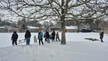 Ein Wintertag an der Grundschule